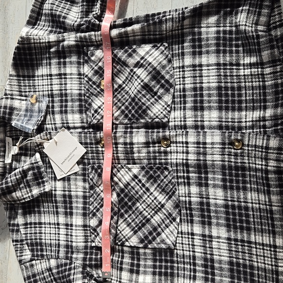 NWT Beachlunchlounge Shacket Shirt Jacket Size XS Small Flannel - Picture 6 of 10